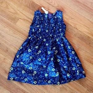 Silk Blue Dress with Yellow Flowers from Guess